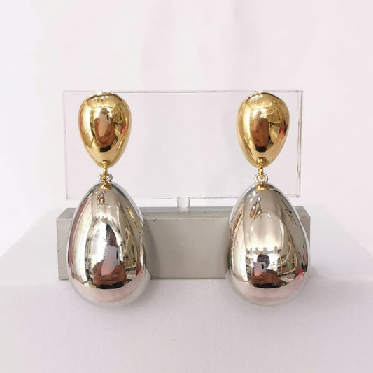 Aretes gota chunky - Mariana Osorno Joyería