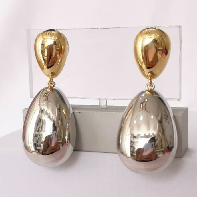 Aretes gota chunky - Mariana Osorno Joyería