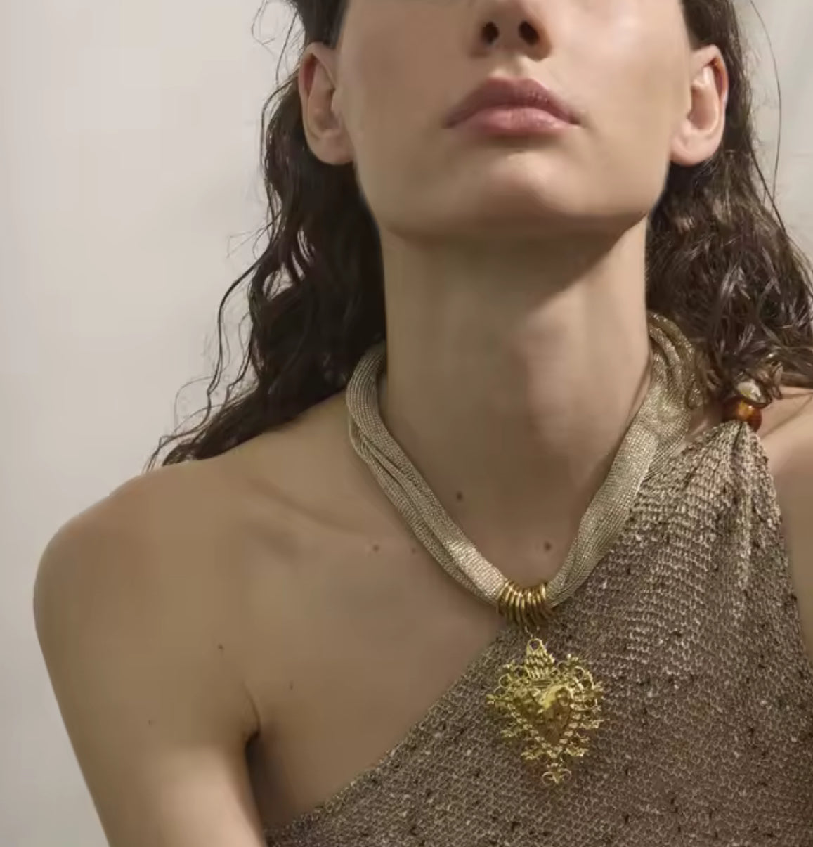 Collar Mesh Corazon - Mariana Osorno Joyería