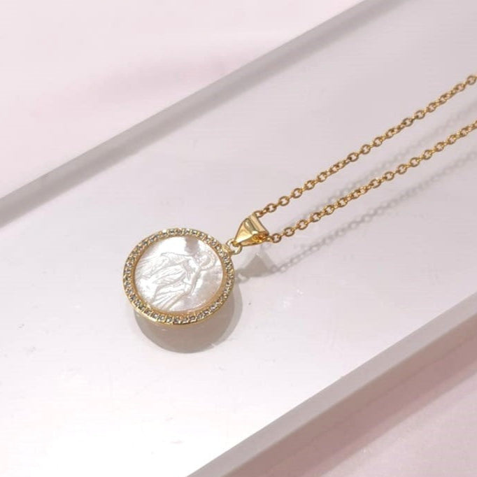 Collar San Benito Redondo Concha Nacar - Mariana Osorno Joyería