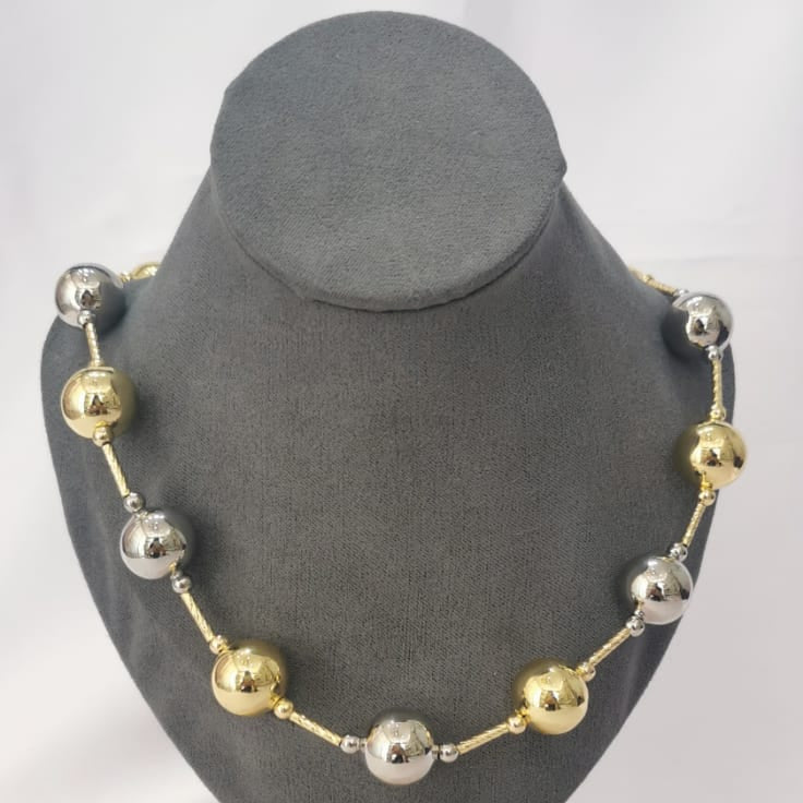 Maxi collar de bolas con conector - Mariana Osorno Joyería