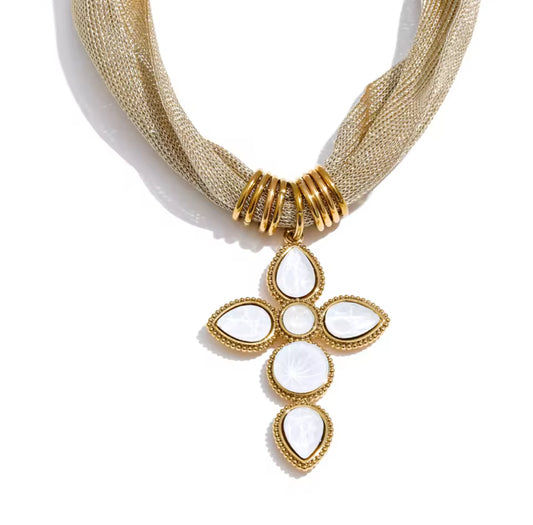 Collar Mesh Cruz - Mariana Osorno Joyería