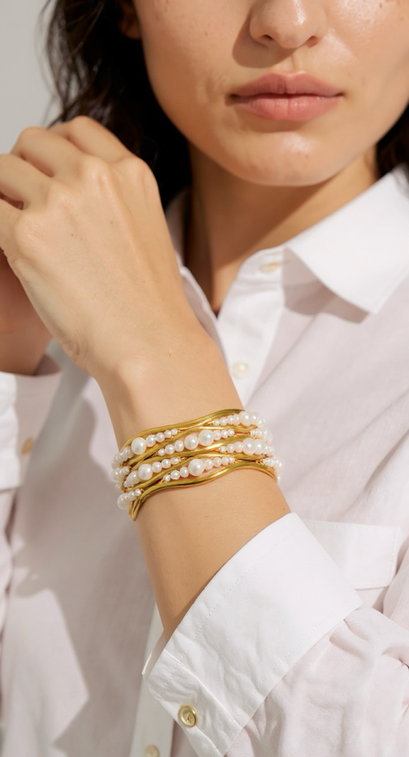 Brazalete Perlas - Mariana Osorno Joyería