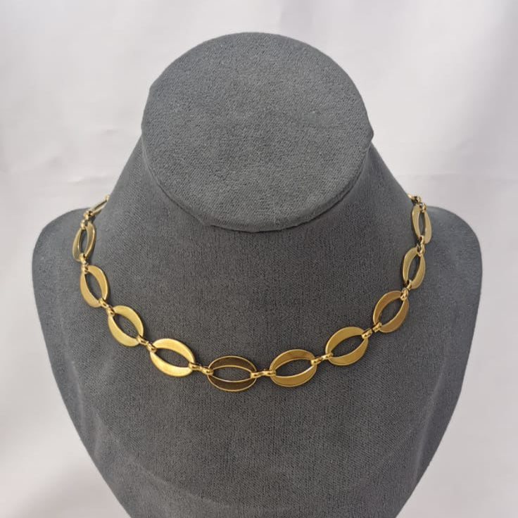 Collar de cadena ovalada y eslabón - Mariana Osorno Joyería