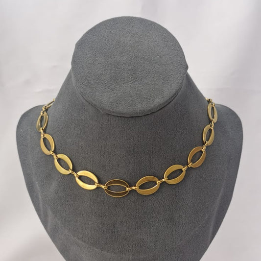 Collar de cadena ovalada y eslabón - Mariana Osorno Joyería