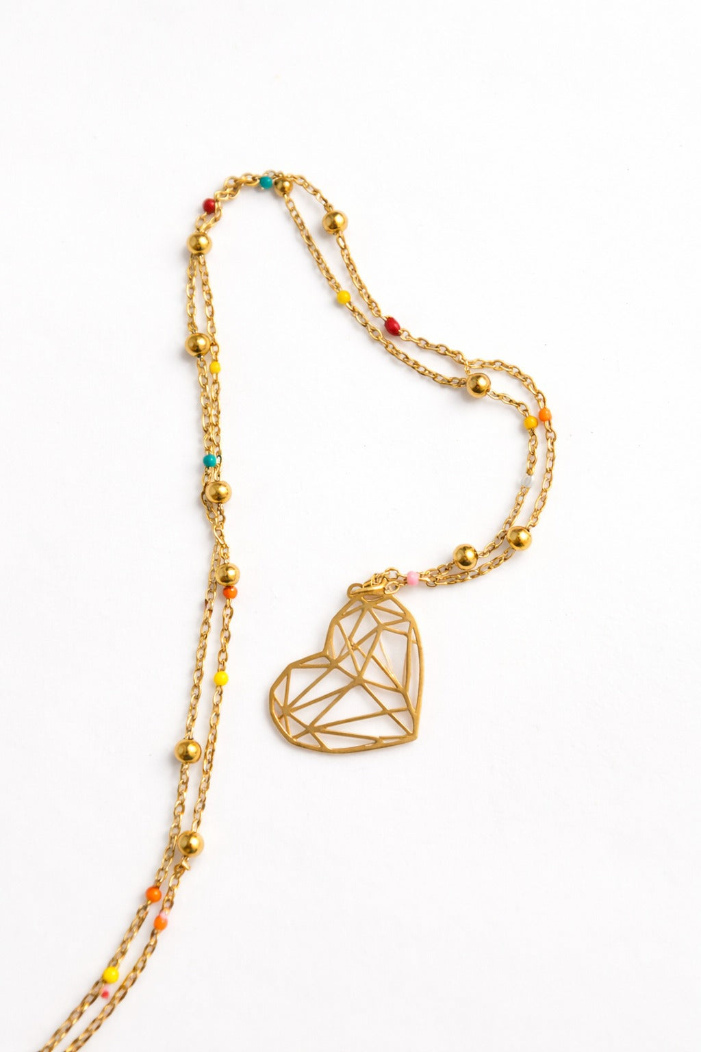 COLLAR GEOMETRICO CORAZON - Mariana Osorno Joyería