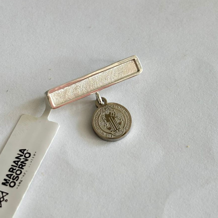 BROCHE PLACA PLATA MINI - Mariana Osorno Joyería