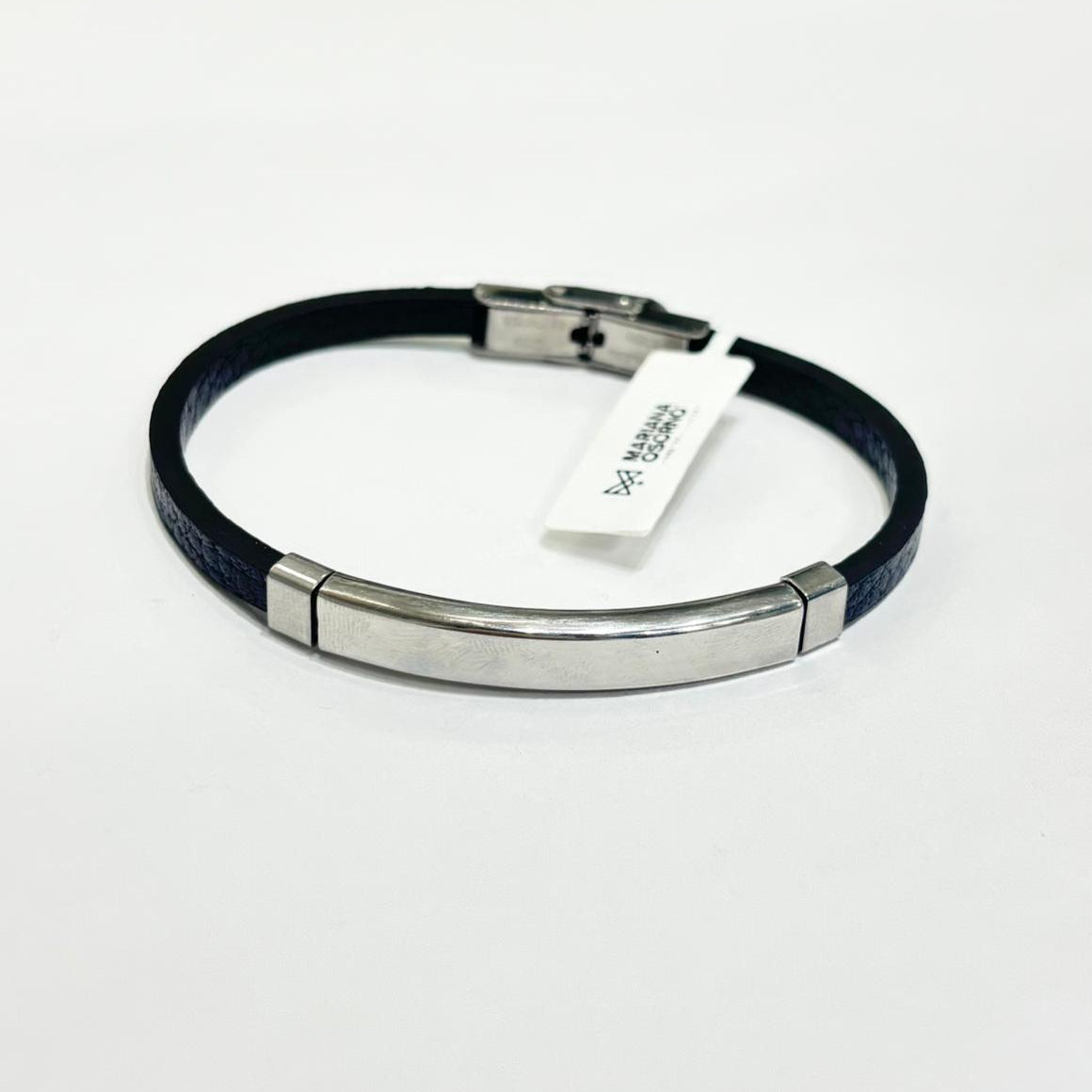 PULSERA CUERO PLANA - Mariana Osorno Joyería