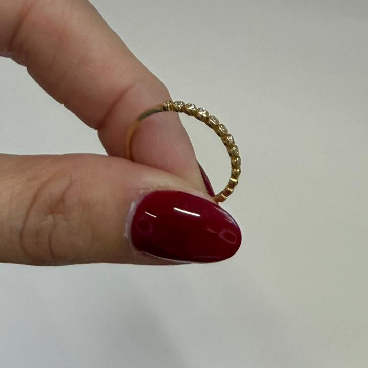 ANILLO TIPO CHURUMBELA CIRCONIAS - Mariana Osorno Joyería