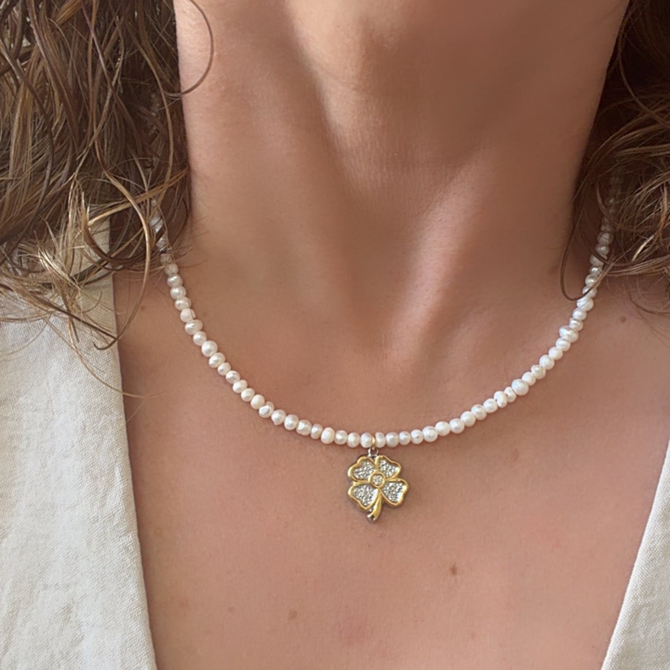 Collar trébol - Mariana Osorno Joyería