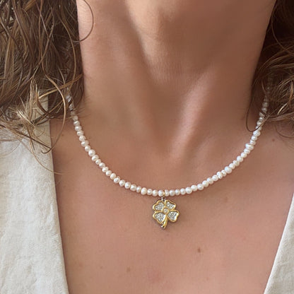 Collar trébol - Mariana Osorno Joyería