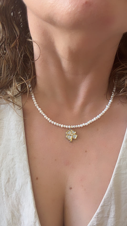 Collar trébol - Mariana Osorno Joyería