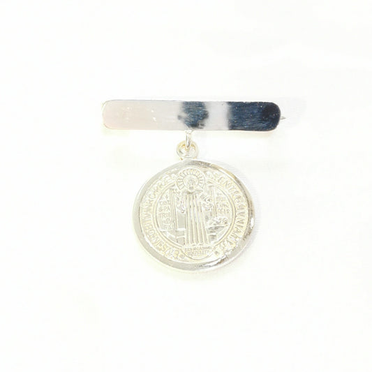 Broche San Benito Placa Plata