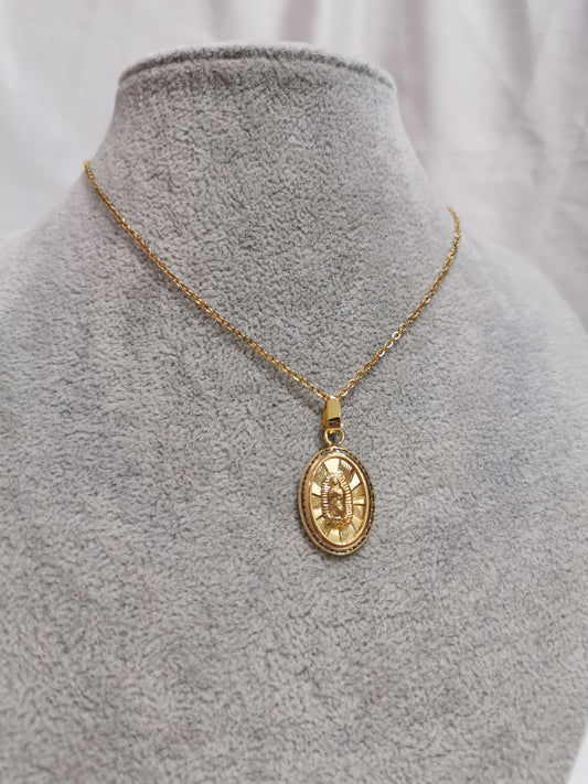 COLLAR VIRGEN Y MINI CIRCONIAS - Mariana Osorno Joyería