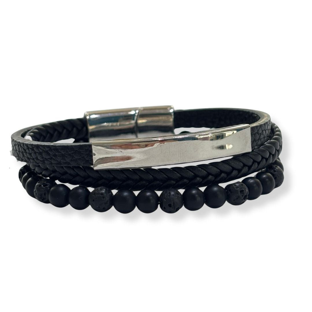 PULSERA VOLCANO PLATEADA