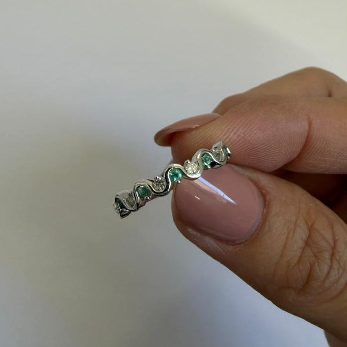 CHURUMBELA WAVE ESMERALDA - Mariana Osorno Joyería