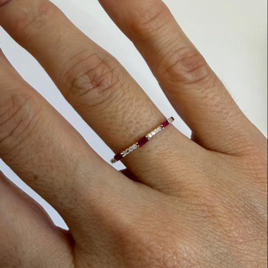ANILLO DELGADO rosa - Mariana Osorno Joyería