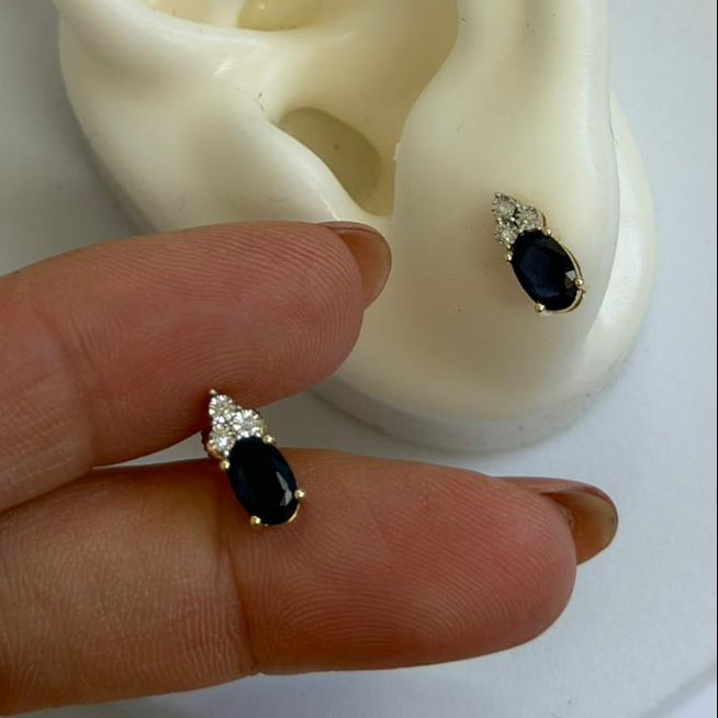 ARETES TRIO ZAFIRO - Mariana Osorno Joyería