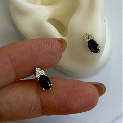 ARETES TRIO ZAFIRO - Mariana Osorno Joyería