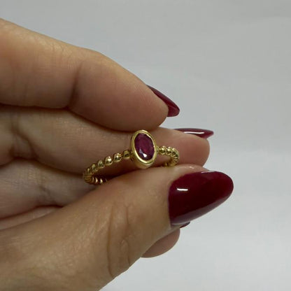 ANILLO DOTS RUBI - Mariana Osorno Joyería
