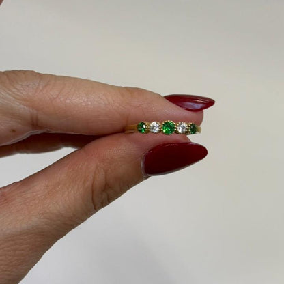 ANILLO TIPO CHURUMBELA VERDE - Mariana Osorno Joyería