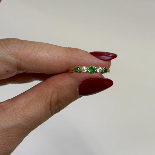 ANILLO TIPO CHURUMBELA VERDE - Mariana Osorno Joyería