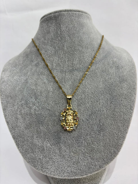 COLLAR VIRGEN FLORES - Mariana Osorno Joyería