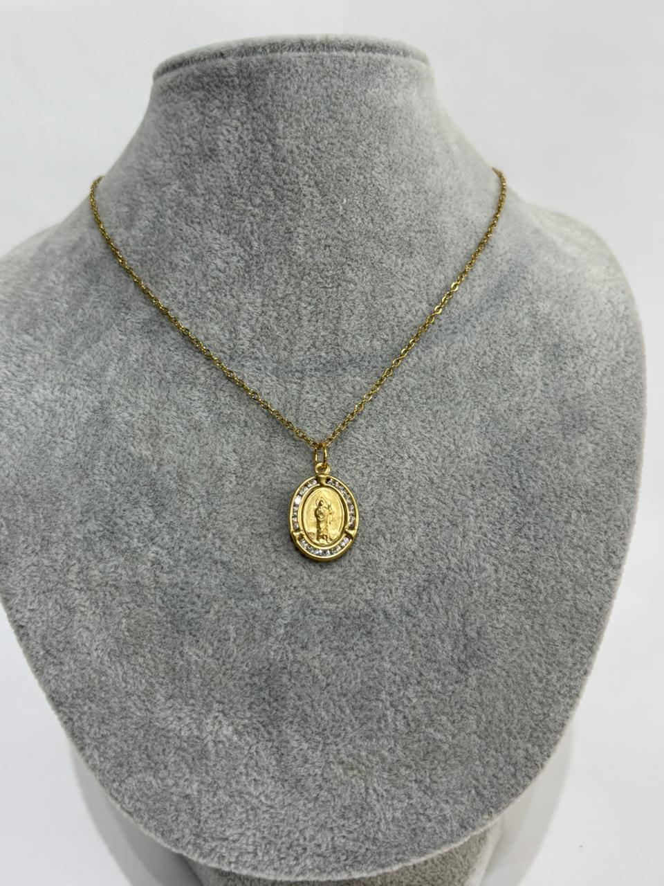 COLLAR JESUS CIRCONIAS - Mariana Osorno Joyería