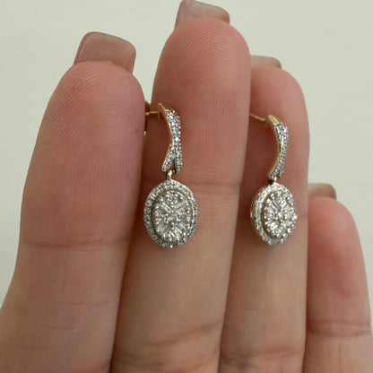 ARETES OVALO COLGANTE - Mariana Osorno Joyería