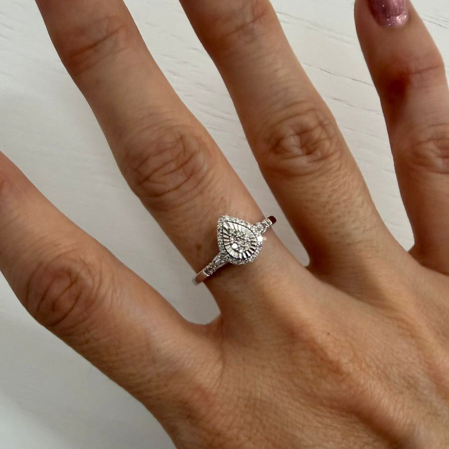 ANILLO SOLITARIO GOTA - Mariana Osorno Joyería