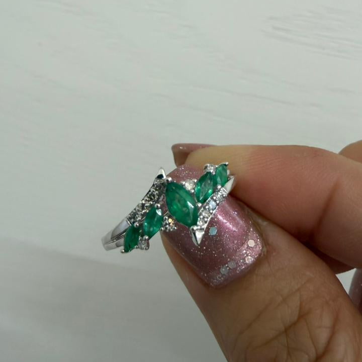ANILLO MARQUIZ ESMERALDAS - Mariana Osorno Joyería