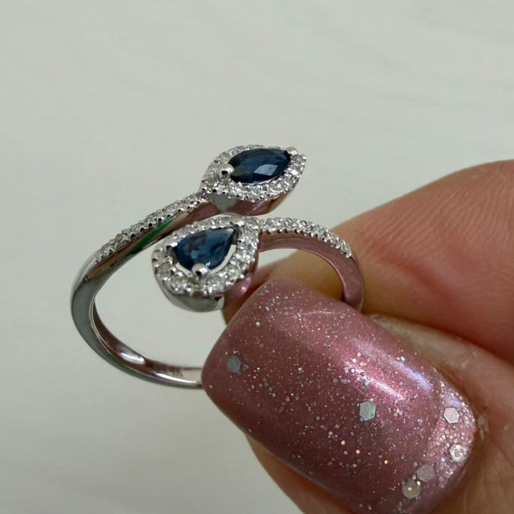 ANILLO ZAFIROS ENCONTRADOS - Mariana Osorno Joyería