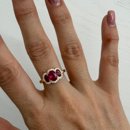 ANILLO TRIPLE CIRCONIA - Mariana Osorno Joyería