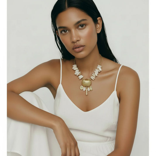 maxi collar conchas - Mariana Osorno Joyería