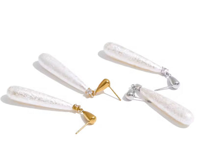 ARETES LARGOS PERLA