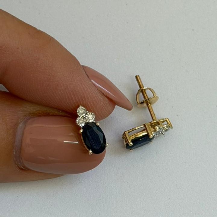 ARETES TRIO ZAFIRO - Mariana Osorno Joyería