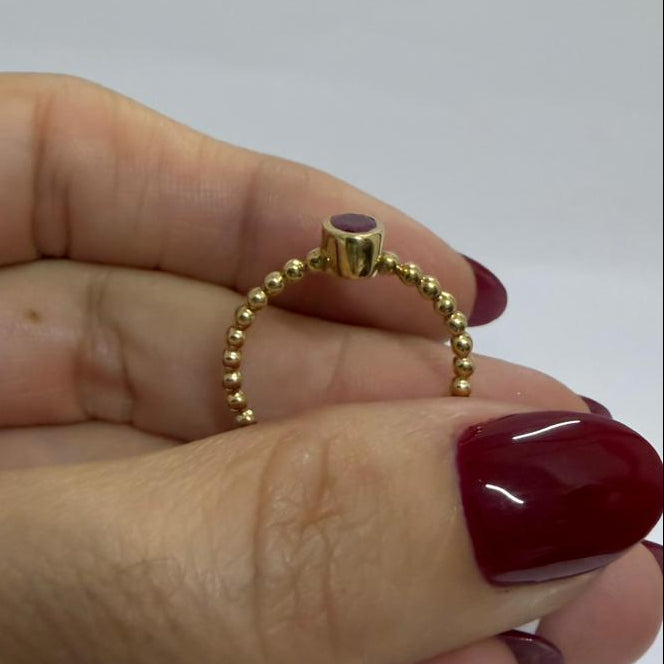 ANILLO DOTS RUBI - Mariana Osorno Joyería