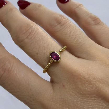 ANILLO DOTS RUBI - Mariana Osorno Joyería