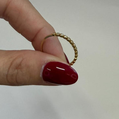 ANILLO TIPO CHURUMBELA CIRCONIAS - Mariana Osorno Joyería
