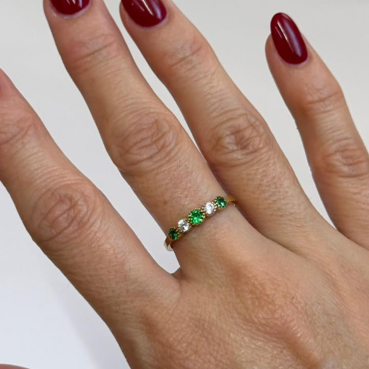 ANILLO TIPO CHURUMBELA VERDE - Mariana Osorno Joyería