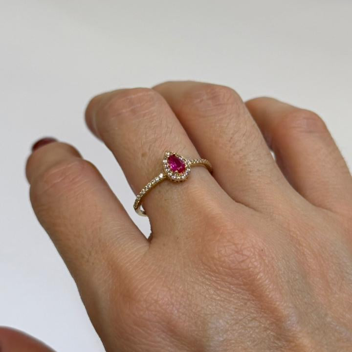 ANILLO GOTA ROSA - Mariana Osorno Joyería