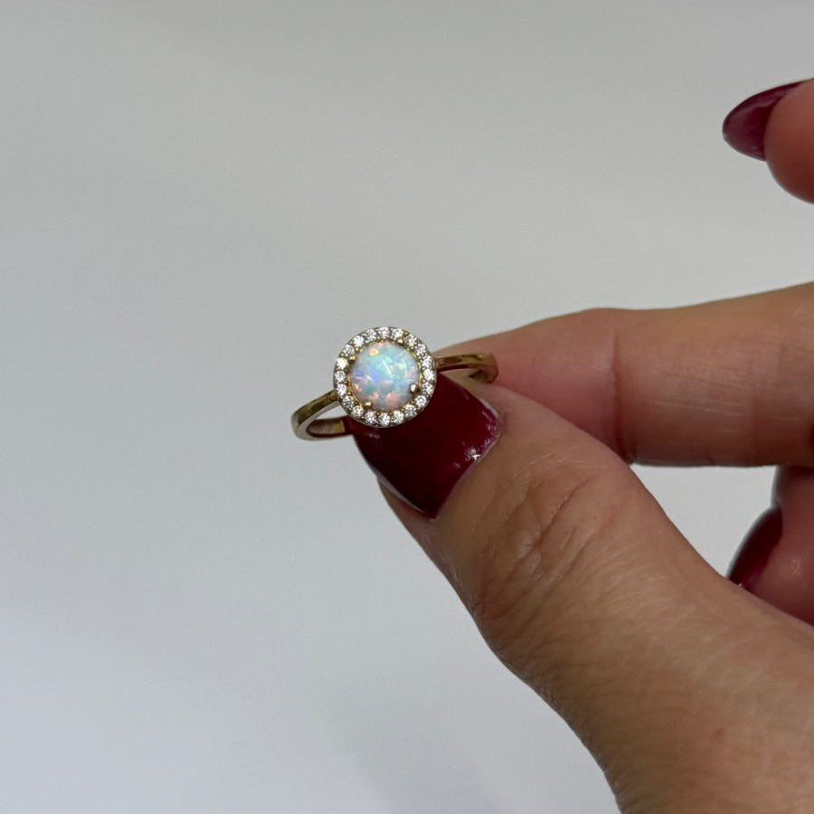 ANILLO CIRCULO BLANCO - Mariana Osorno Joyería