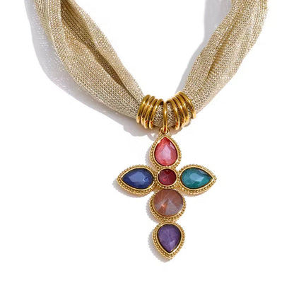 COLLAR MESH CRUZ - Mariana Osorno Joyería