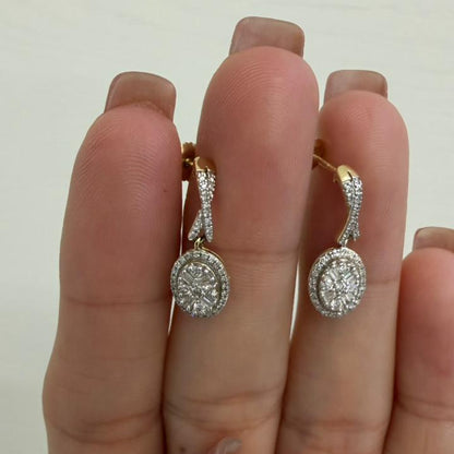 ARETES OVALO COLGANTE - Mariana Osorno Joyería