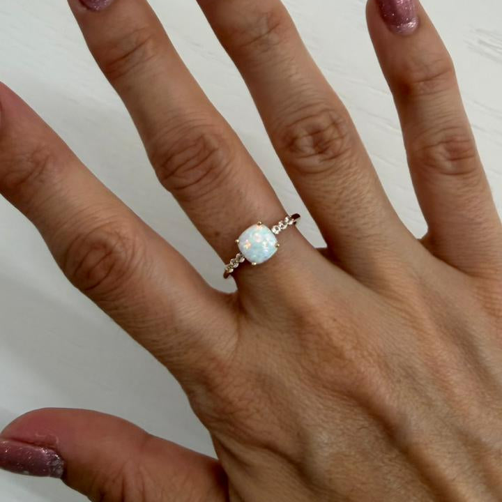 ANILLO OPALO SAFIRO - Mariana Osorno Joyería