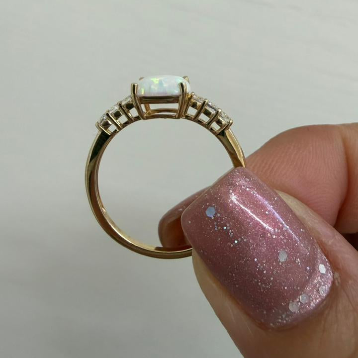 ANILLO OPALO SAFIRO - Mariana Osorno Joyería