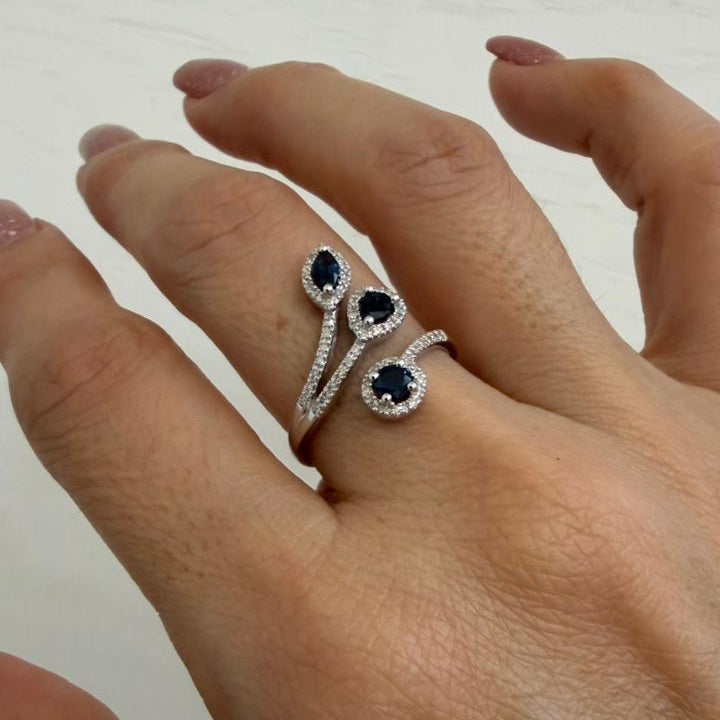 ANILLO TRIPLE ZAFIRO - Mariana Osorno Joyería