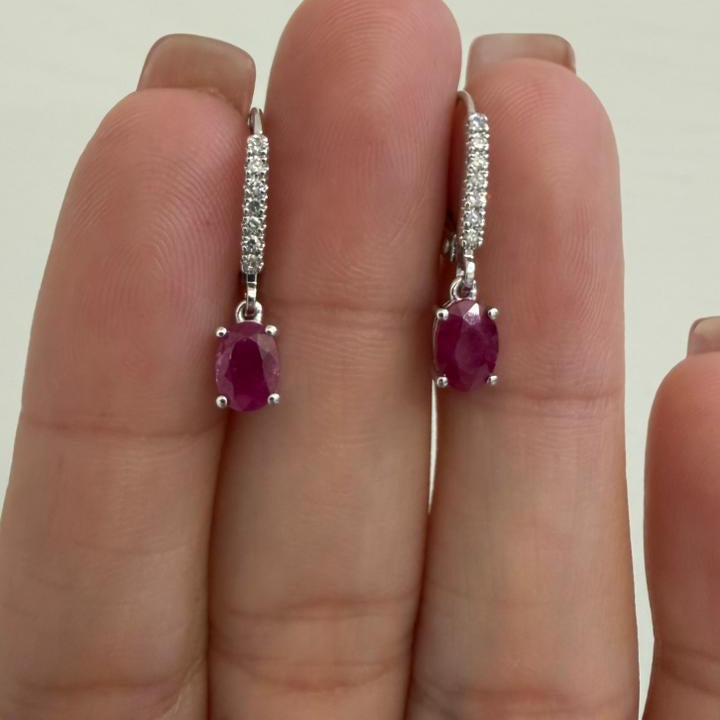 ARETES GOTA DE RUBI - Mariana Osorno Joyería