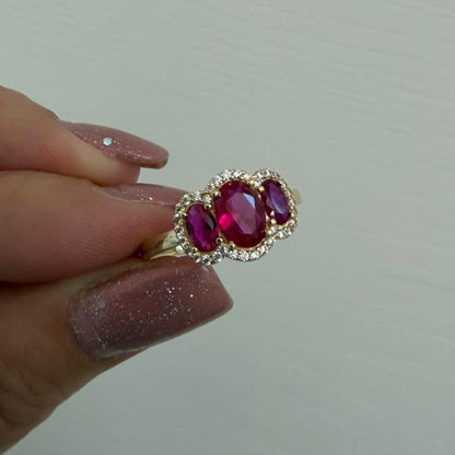 ANILLO TRIPLE CIRCONIA - Mariana Osorno Joyería