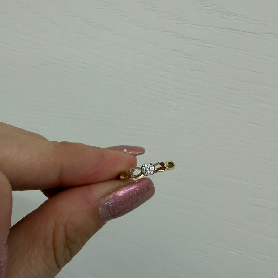 ANILLO CORAZON CALADO MINI RING - Mariana Osorno Joyería